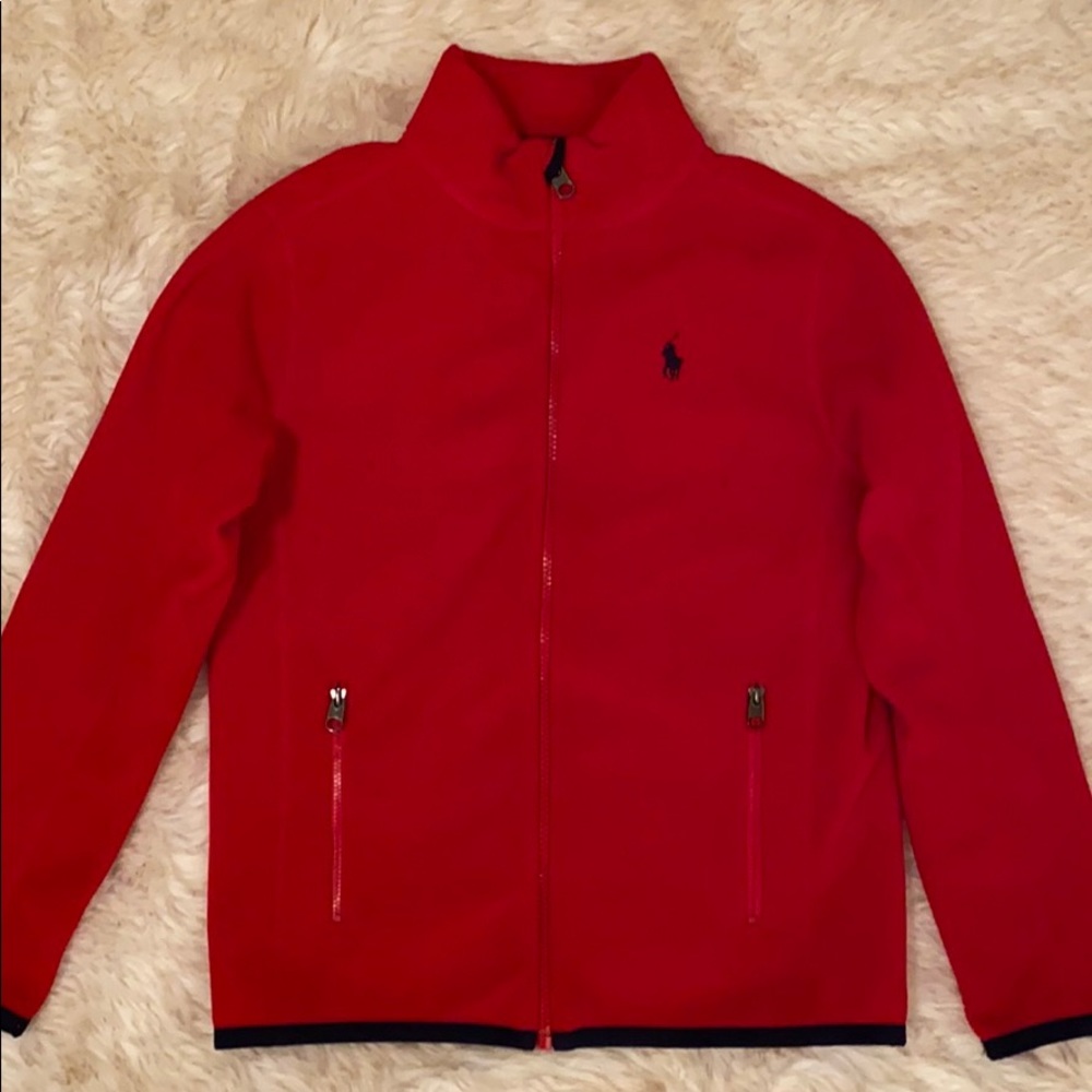 Red & Black Polo Zip Jacket🧸🎁